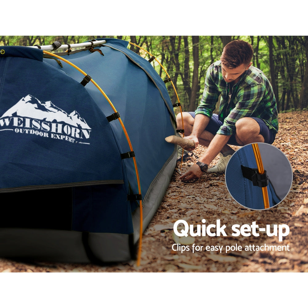Weisshorn Double Swag Dome Tent Dark Blue Canvas