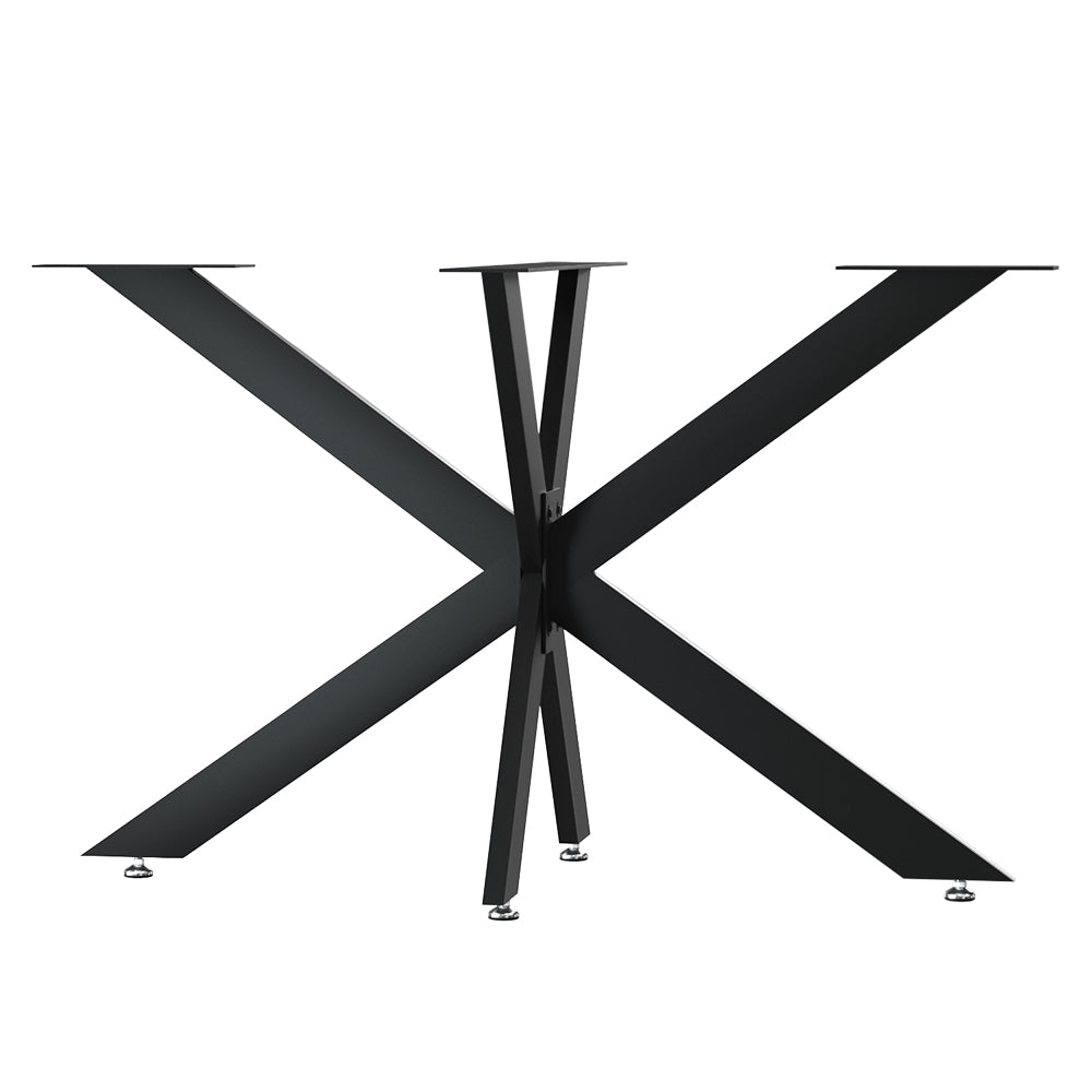 Starburst 120x68cm Metal Table Legs Black