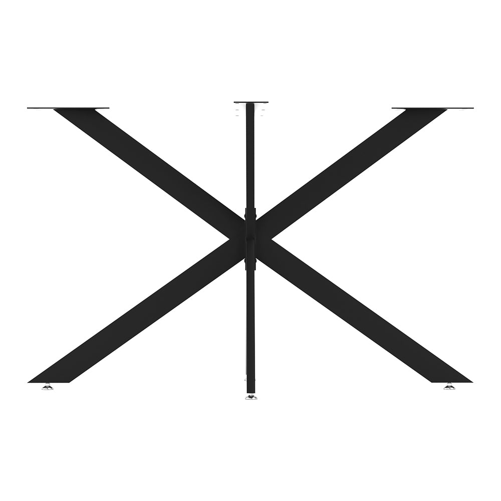 Starburst 120x68cm Metal Table Legs Black