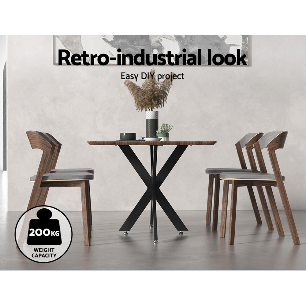 Starburst 120x68cm Metal Table Legs Black