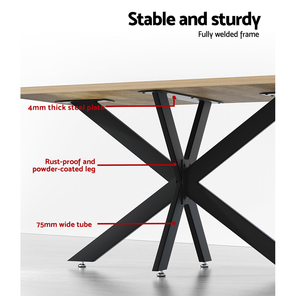 Starburst 120x68cm Metal Table Legs Black
