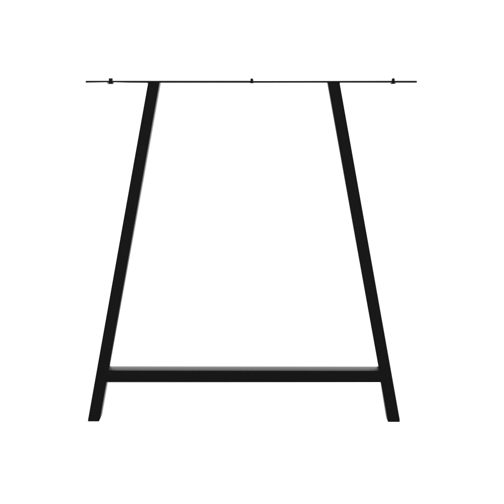 Artiss Trapezoid Metal Table Legs 72x50cm Black Powder-Coated