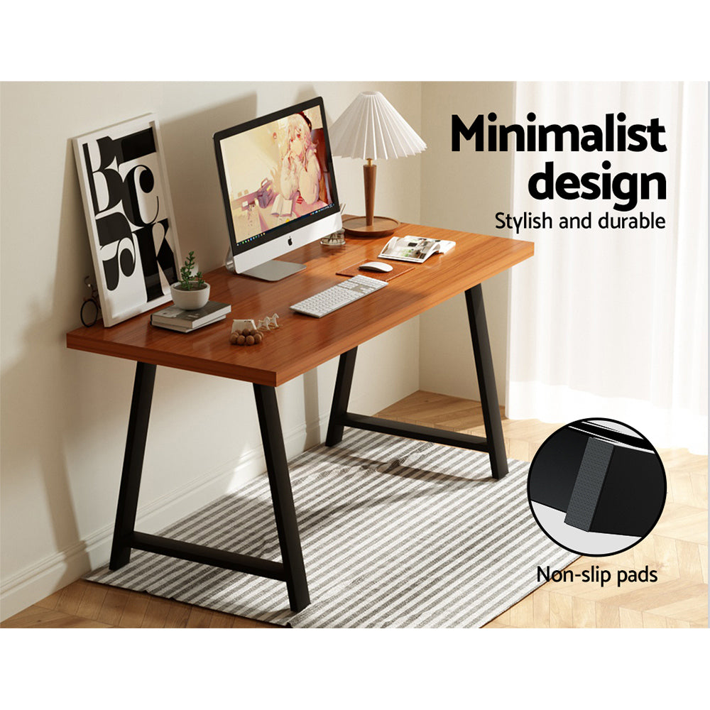Artiss Trapezoid Metal Table Legs 72x50cm Black Powder-Coated