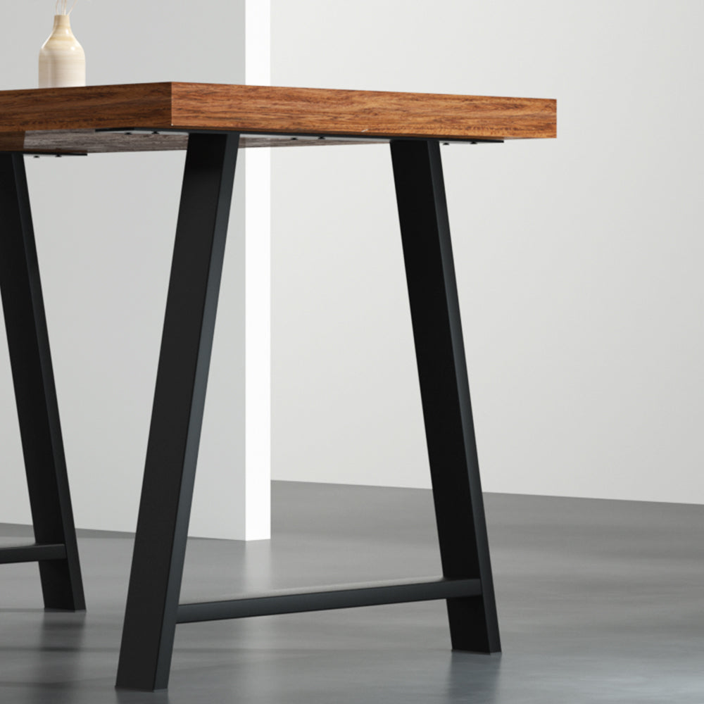 Artiss Trapezoid Metal Table Legs 72x50cm Black Powder-Coated