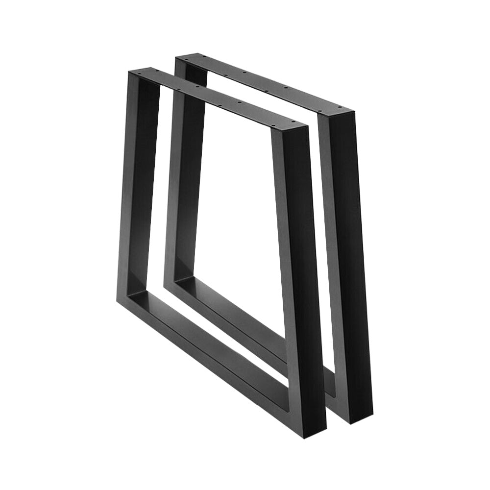 Artiss Trapezoid Metal Table Legs 65x90cm Set Black