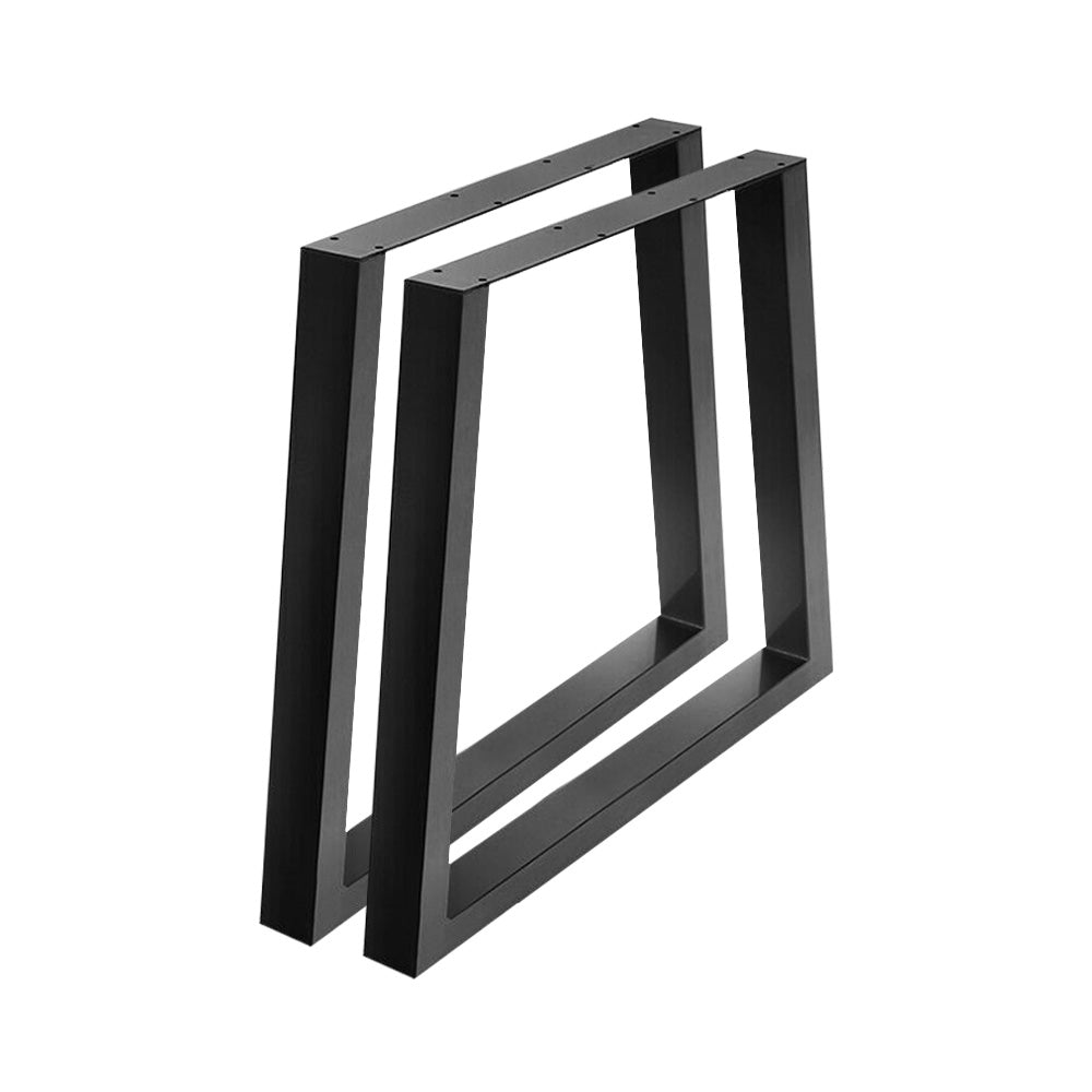Artiss Trapezoid Metal Table Legs 65x90cm Set Black