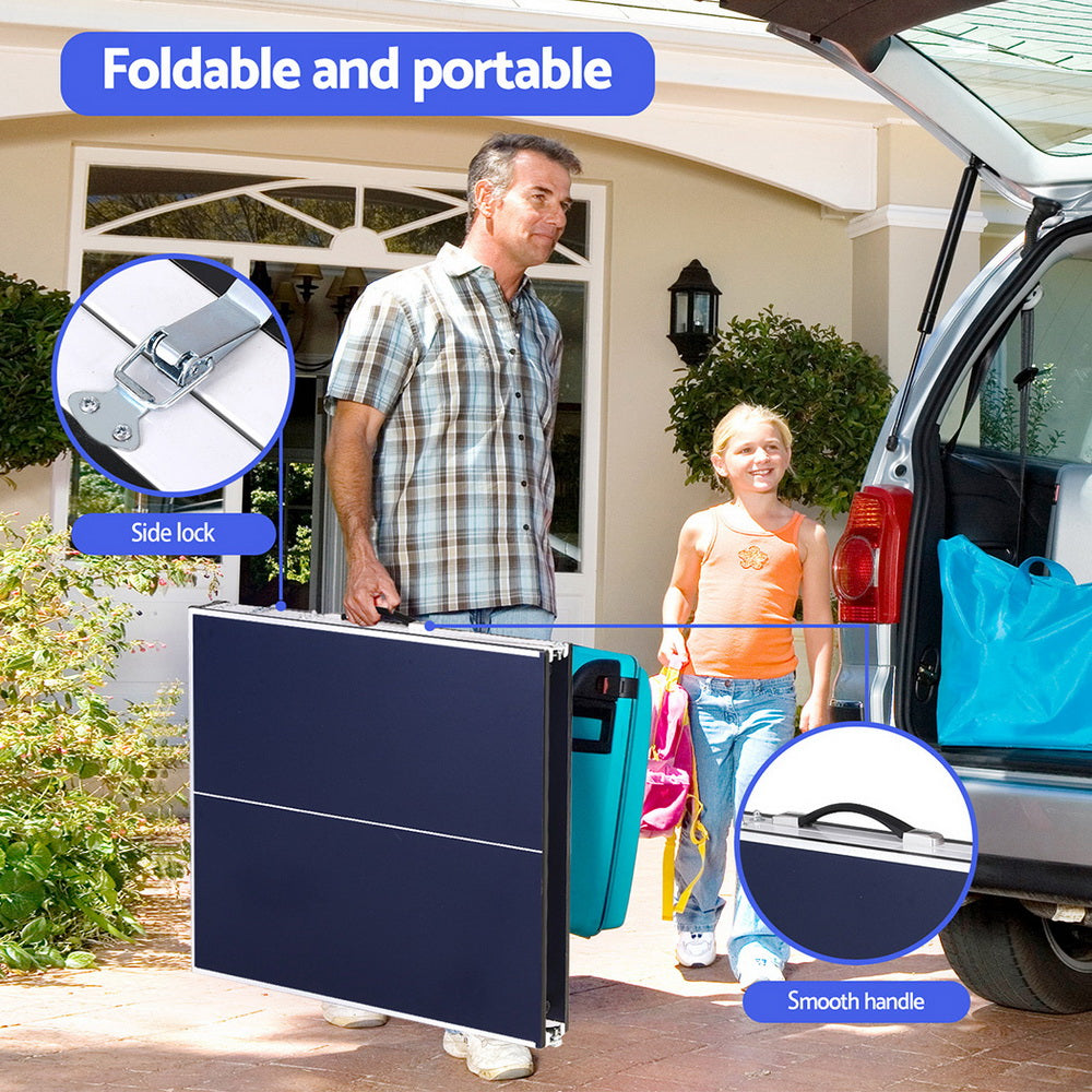 Everfit Portable Foldable Table Tennis Table Indoor Outdoor Blue