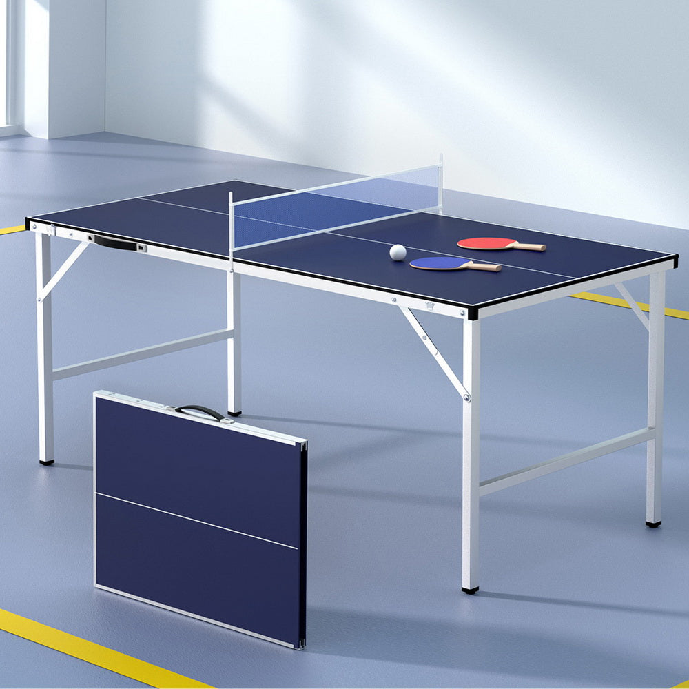 Everfit Portable Foldable Table Tennis Table Indoor Outdoor Blue