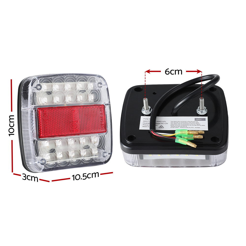 Giantz 26 LED Tail Lights 12V Ute Trailer Truck IP68 Waterproof