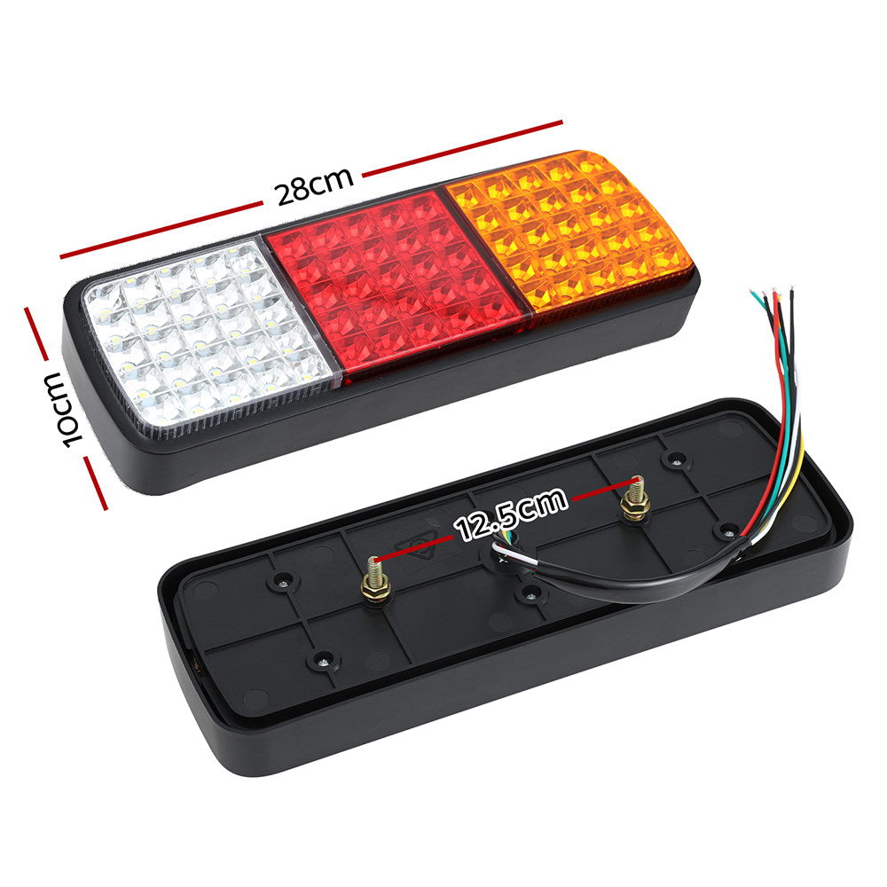Giantz 75 LED Tail Lights Pair 12V Ute Trailer Caravan IP68 Waterproof