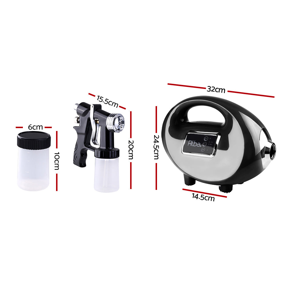 Alba 700W Spray Tan Machine Kit HVLP System Black