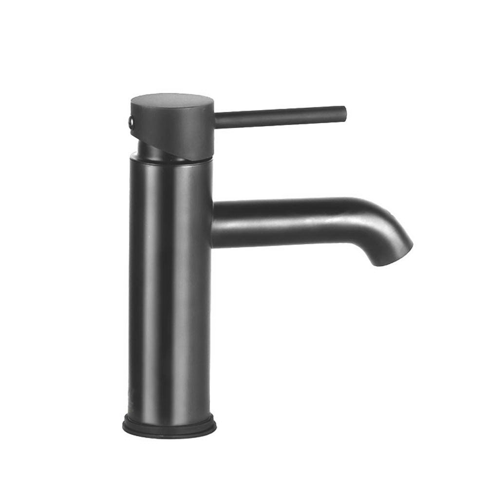 Cefito Round Basin Mixer Tap Brass Faucet Black