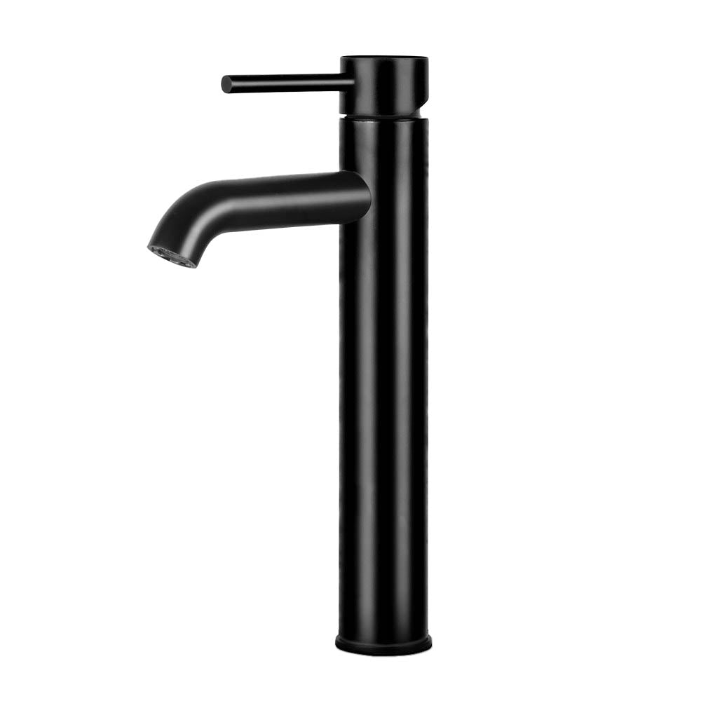 Cefito Round Tall Bathroom Basin Mixer Tap Black