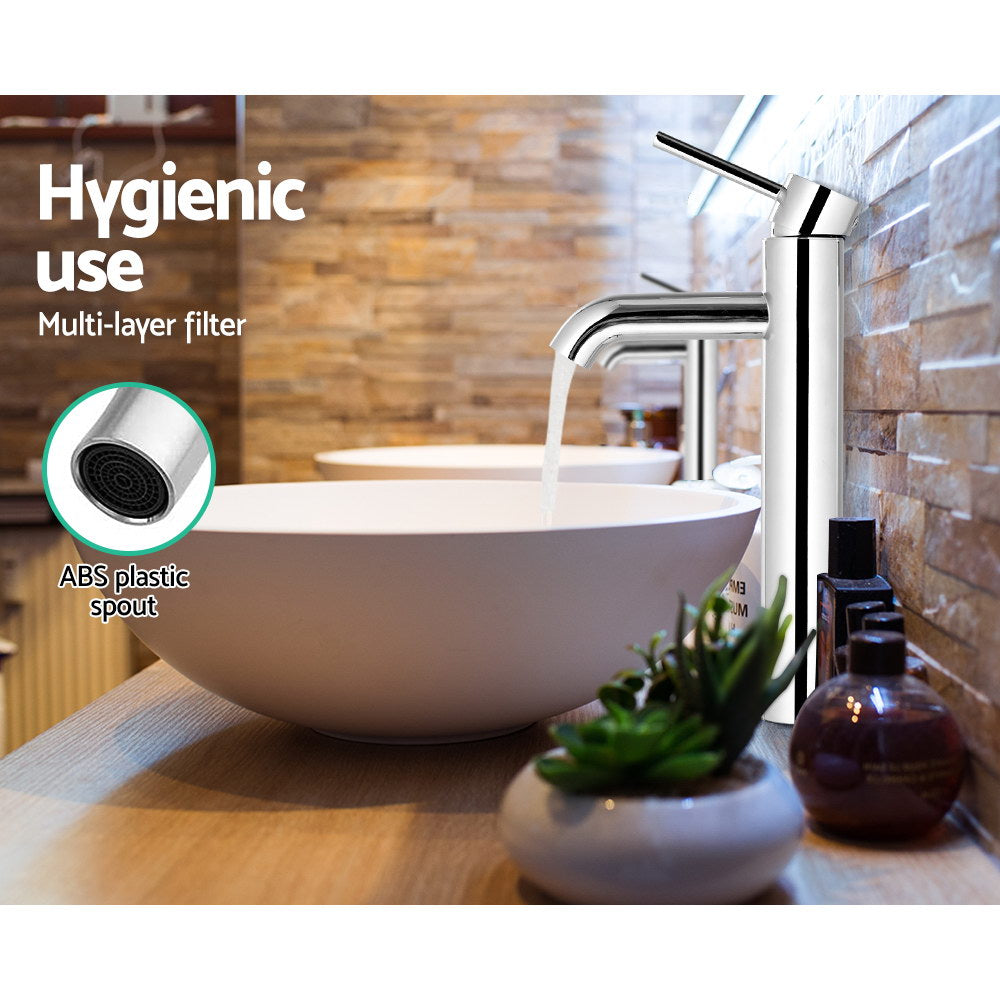 Cefito Tall Basin Mixer Tap Chrome Silver