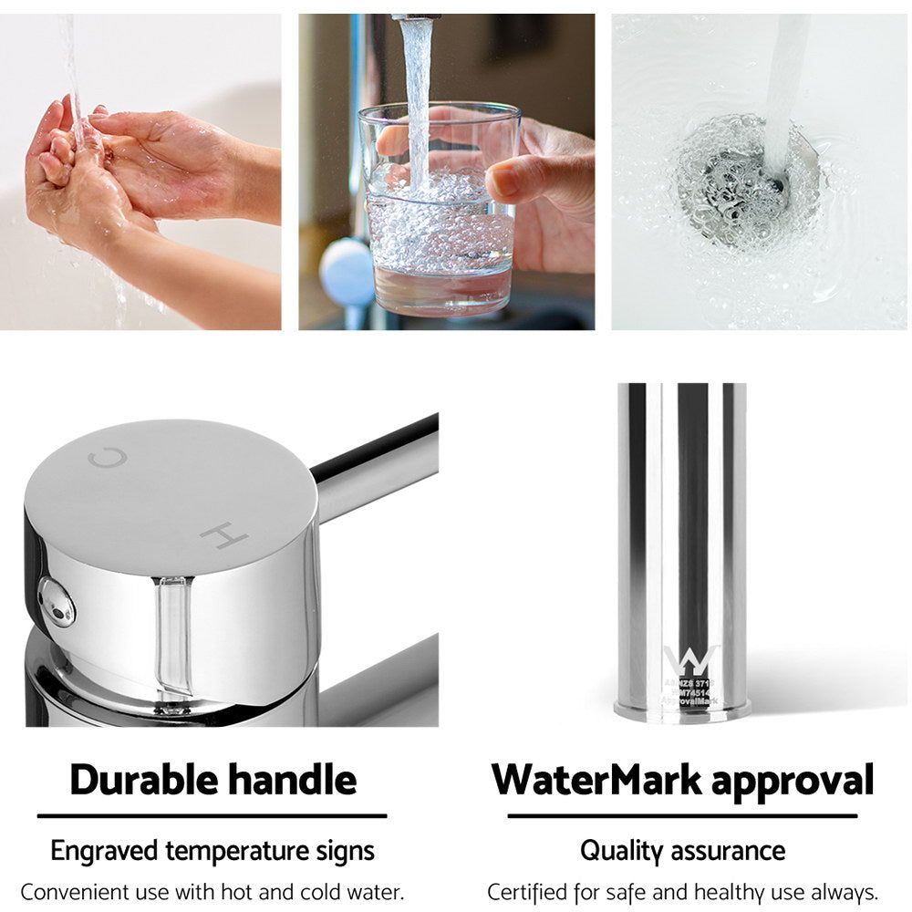 Cefito Tall Basin Mixer Tap Chrome Silver