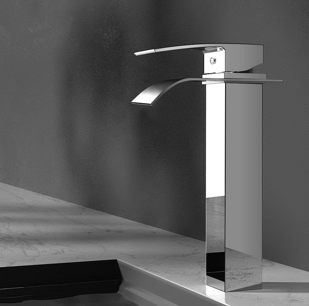 Cefito Tall Basin Mixer Tap Silver Chrome