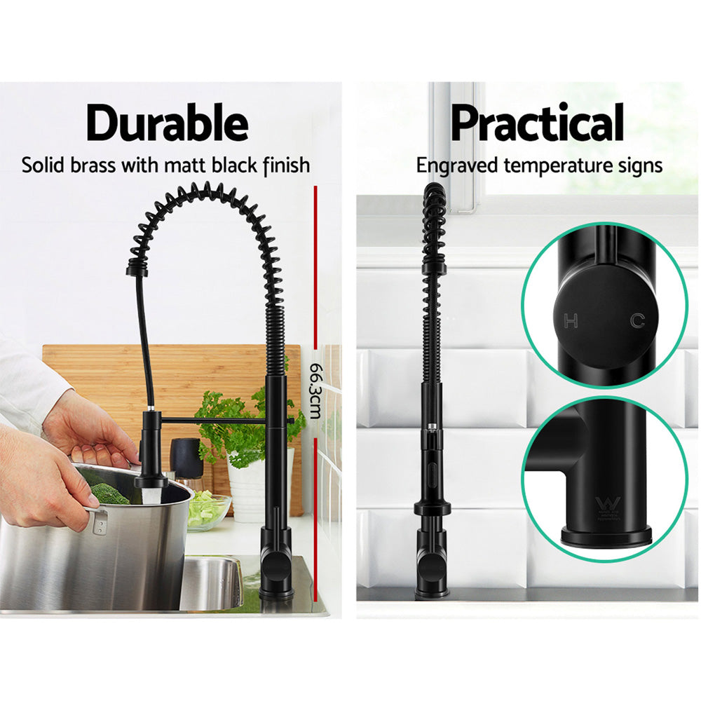 Cefito Norman Kitchen Mixer Tap Pull Down 2 Modes Black