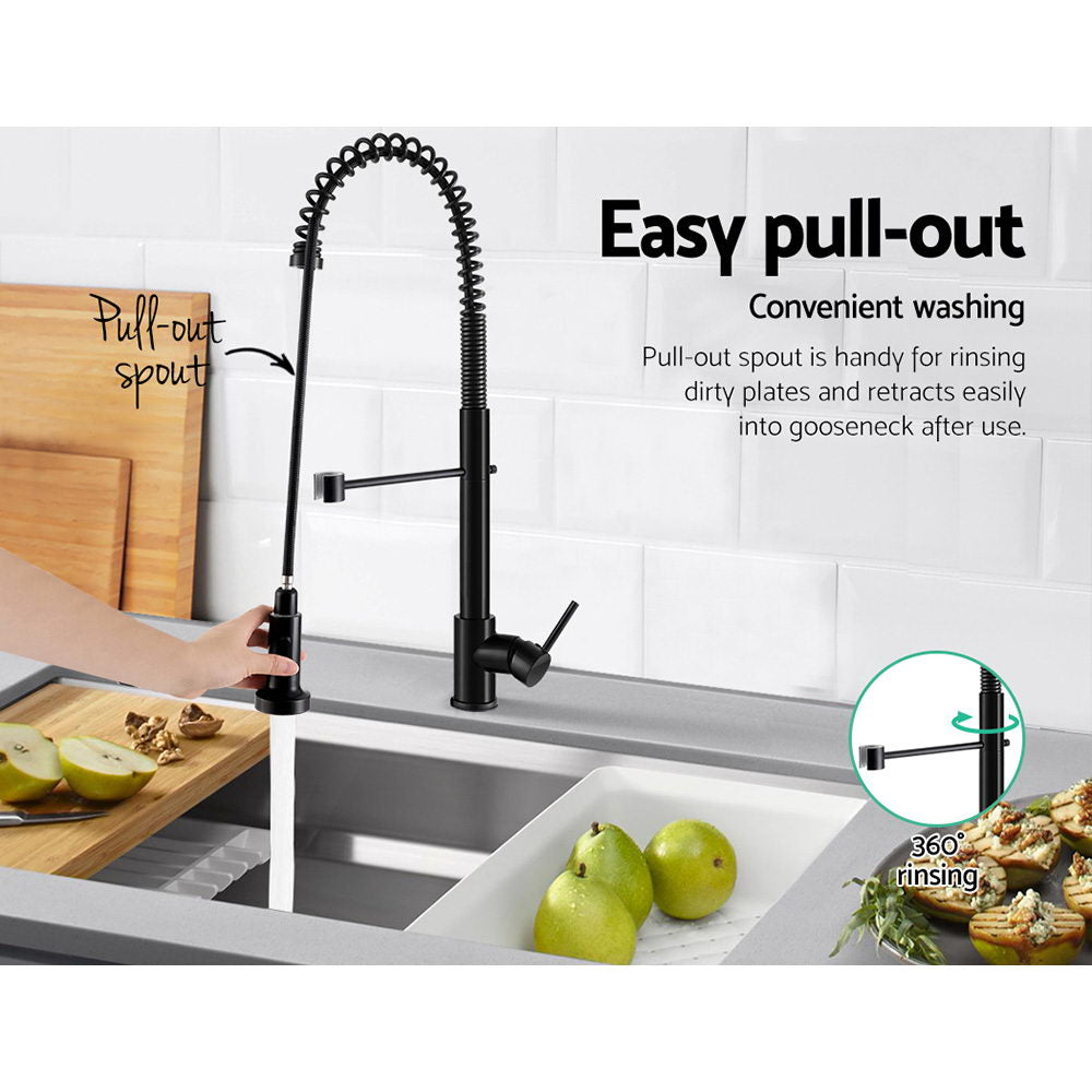 Cefito Norman Kitchen Mixer Tap Pull Down 2 Modes Black