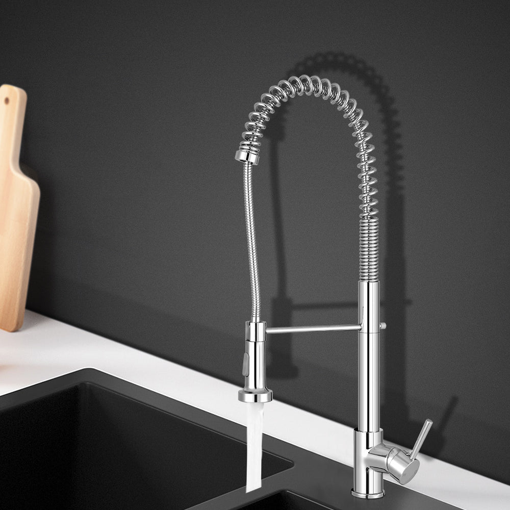 Cefito Pull-Down Kitchen Mixer Tap Chrome Gooseneck 2 Modes