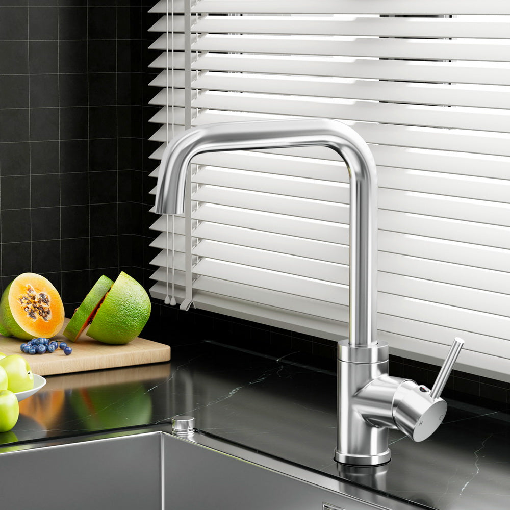 Cefito Kitchen Mixer Tap Chrome Gooseneck Swivel Basin Faucet
