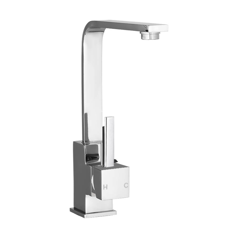 Cefito Kitchen Mixer Tap Chrome Square Swivel Basin Faucet