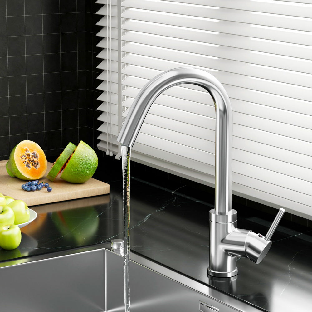 Cefito Kitchen Mixer Tap Chrome Gooseneck Swivel