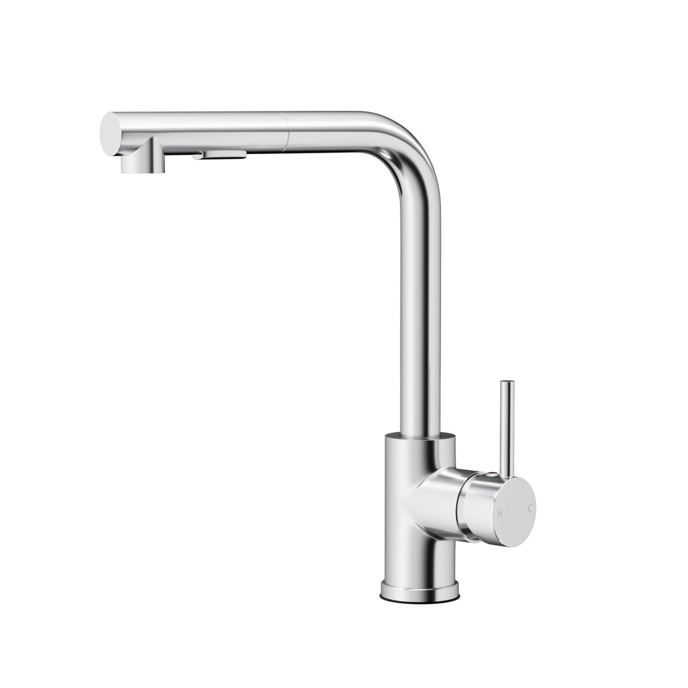Rectangle Pull-Out Kitchen Mixer Tap Swivel Chrome