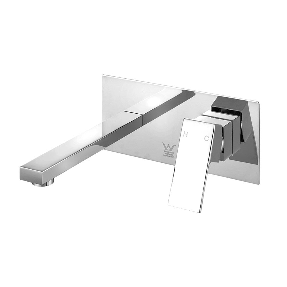 Allegra Wall Mixer Tap Bathroom Basin Faucet Chrome