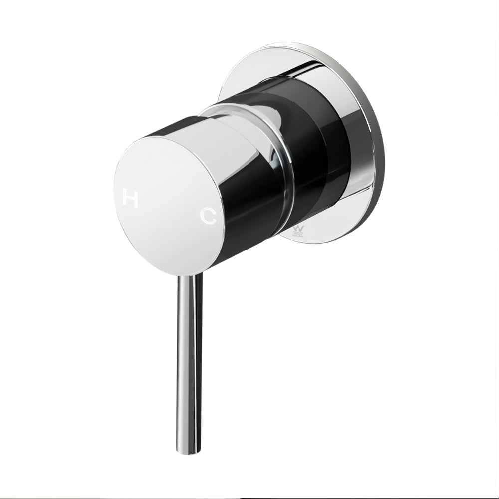 Cefito Round Brass Wall Basin Mixer Tap Chrome