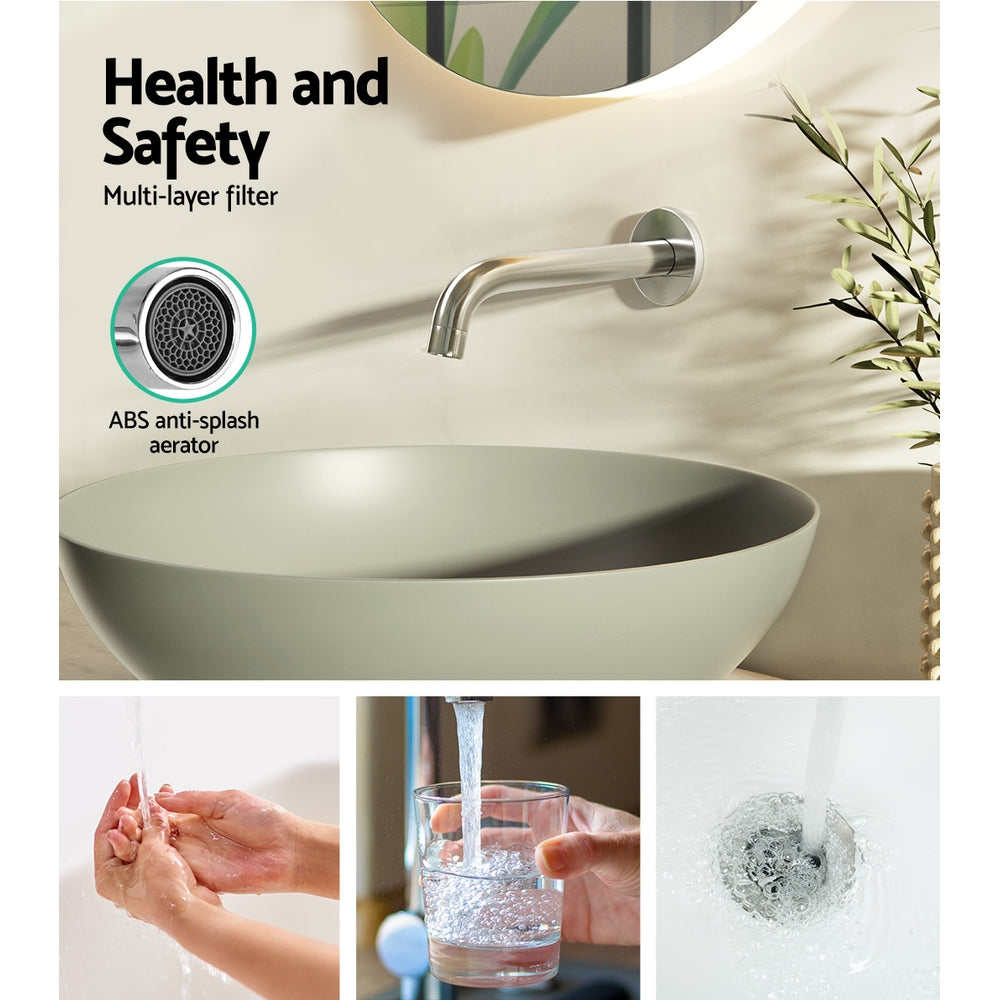 Cefito Wall Bath Tap Round Spout Chrome