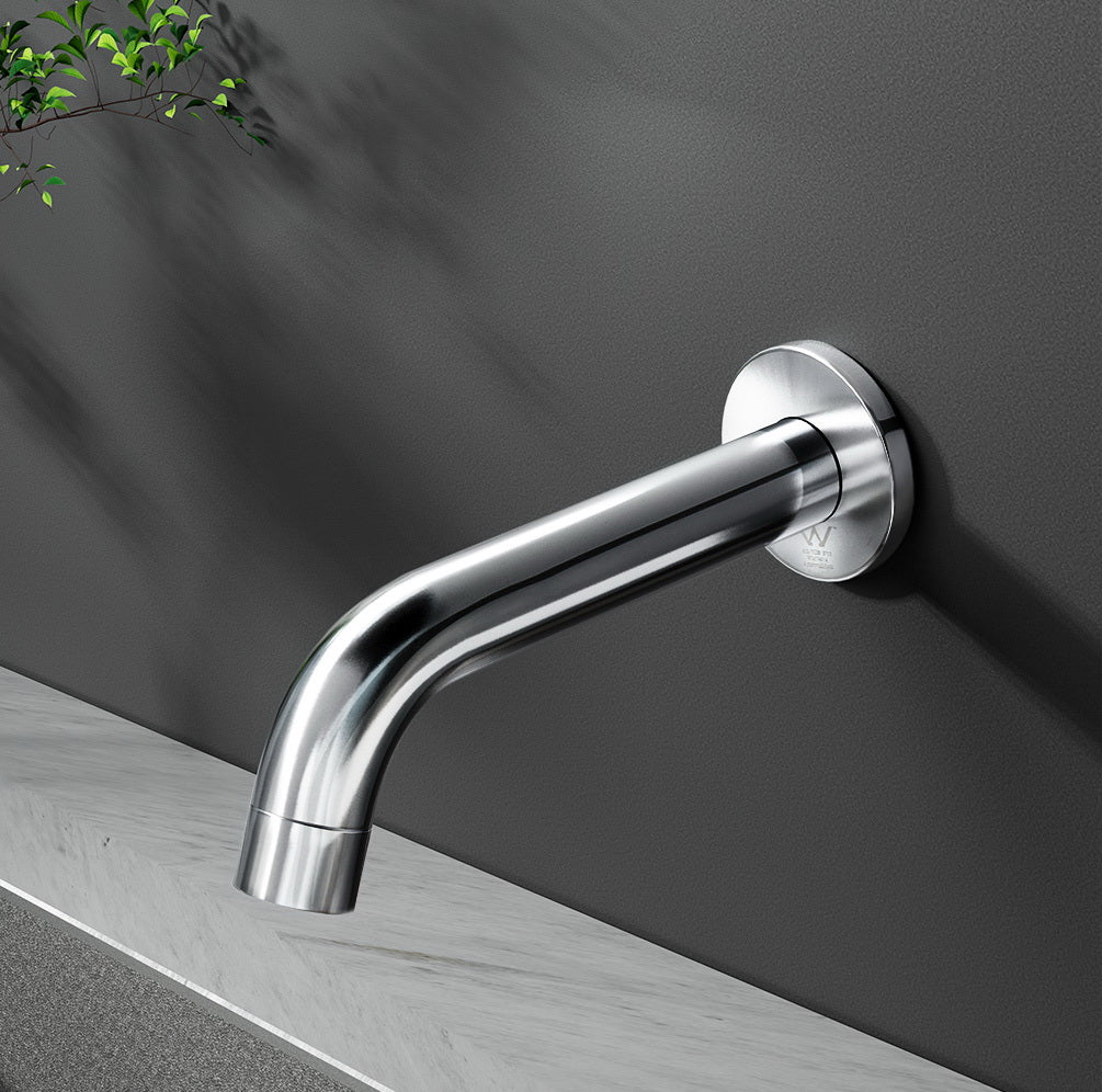 Cefito Wall Bath Tap Round Spout Chrome