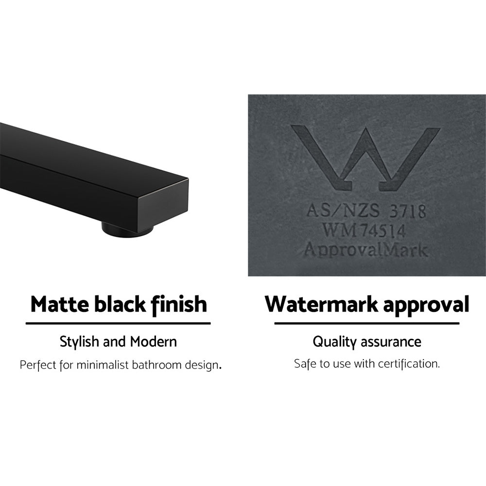 Cefito Square Swivel Wall Bath Spout Black