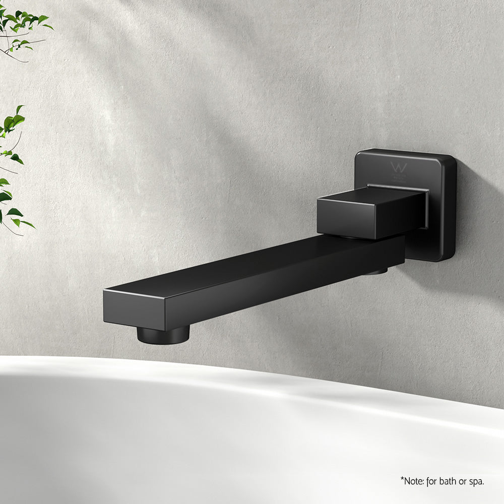Cefito Square Swivel Wall Bath Spout Black
