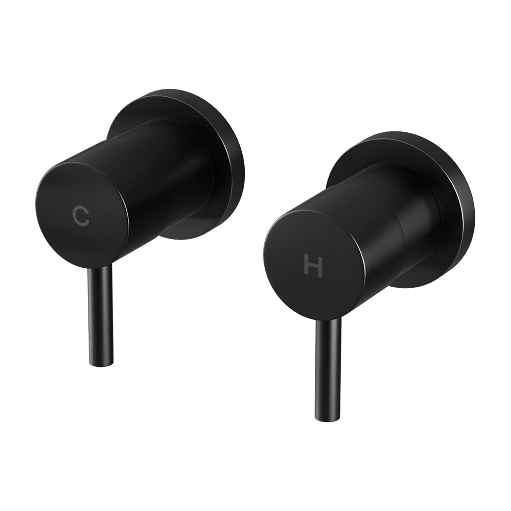 Cefito Twin Basin Tap Solid Brass Hot and Cold Black