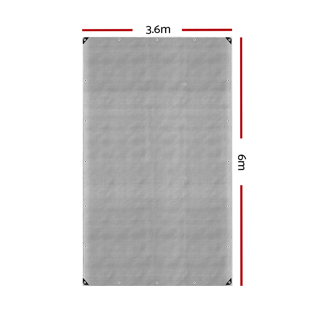 Instahut 3.6x6m Heavy Duty Canvas Tarp Camping Sun Cover
