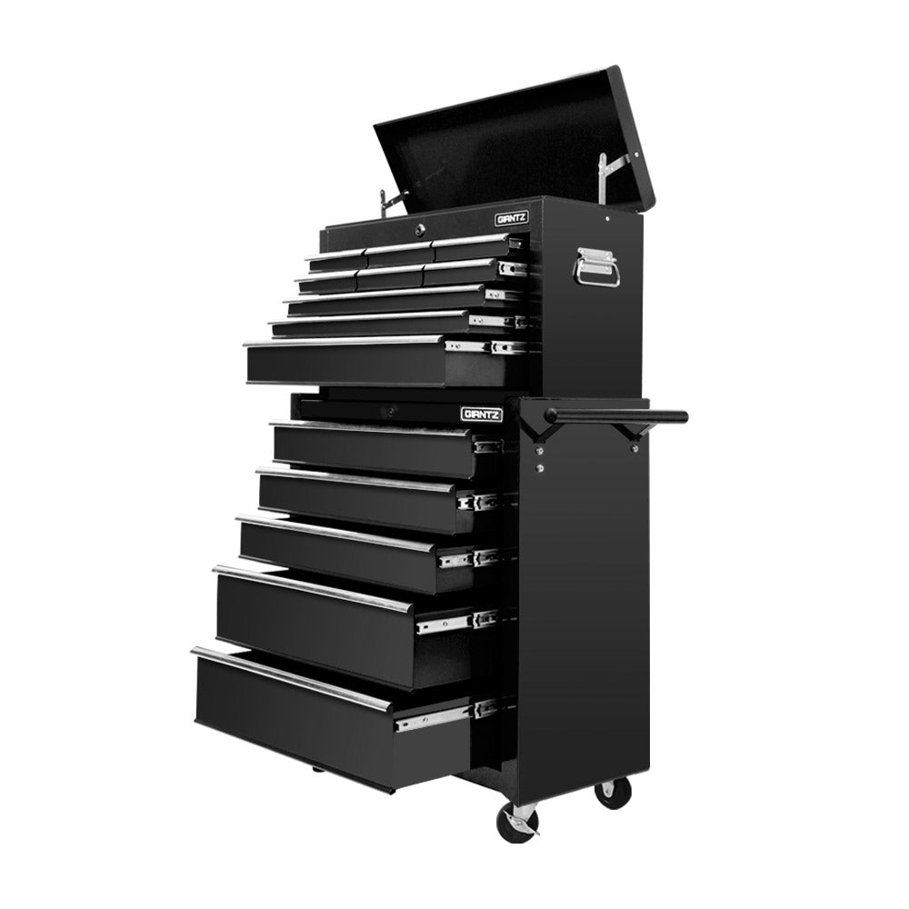 Giantz 14-Drawer Tool Cabinet Trolley Black