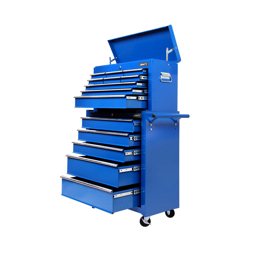 Giantz 14-Drawer Tool Trolley Cabinet Mechanic Garage Storage Blue
