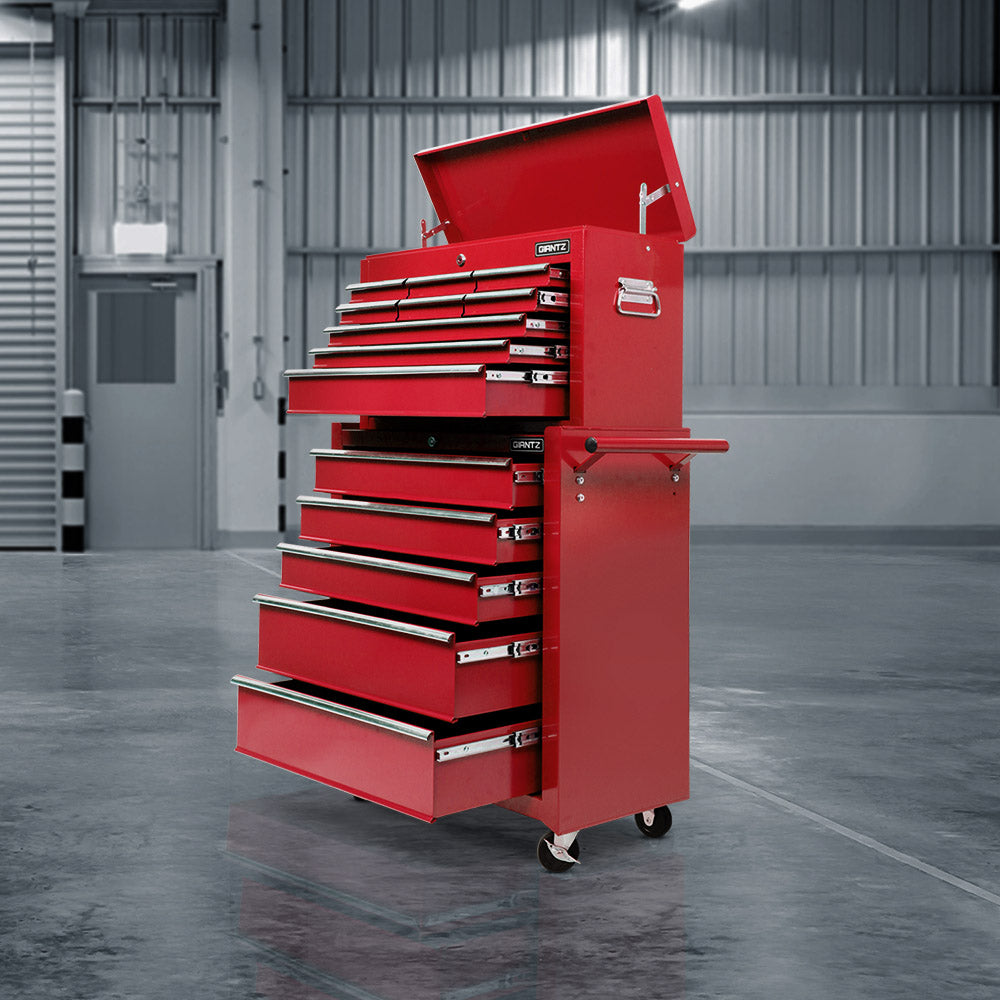 Giantz 14-Drawer Tool Cabinet Trolley Red