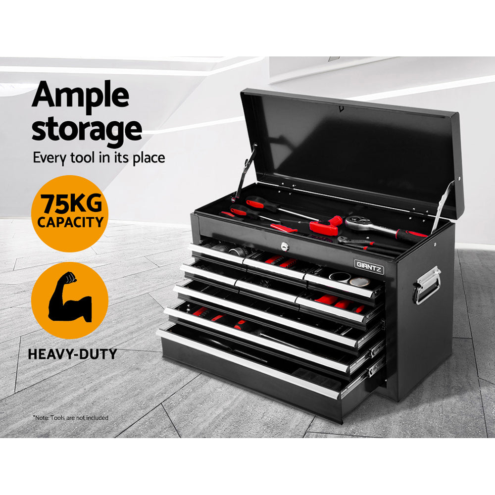 Giantz 15-Drawer Tool Trolley Cabinet Black