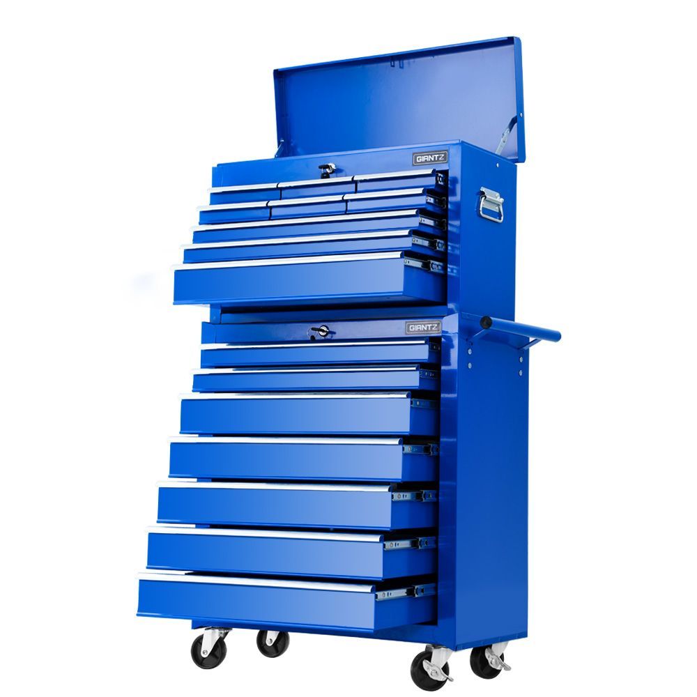 Giantz 16-Drawer Tool Chest Trolley Blue Garage Storage Cabinet