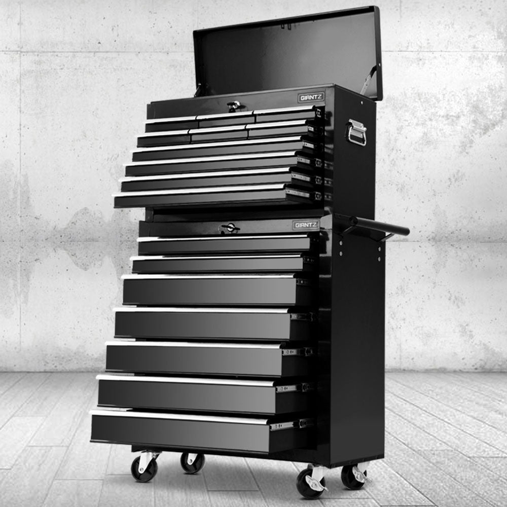 Giantz 17-Drawer Tool Trolley Chest Black