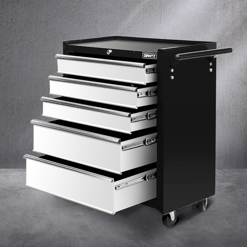Giantz 5-Drawer Tool Trolley Cabinet Chest Grey