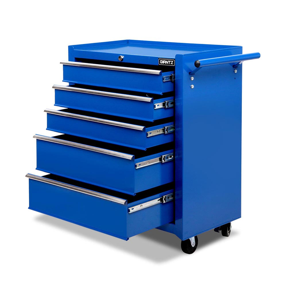 Giantz 5-Drawer Tool Trolley Cabinet Chest Blue