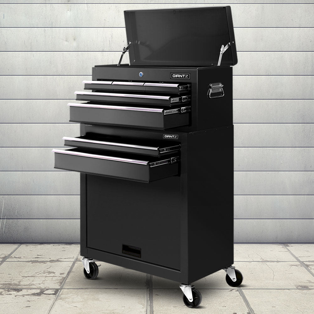 Giantz 7-Drawer Tool Trolley Cabinet Chest Black