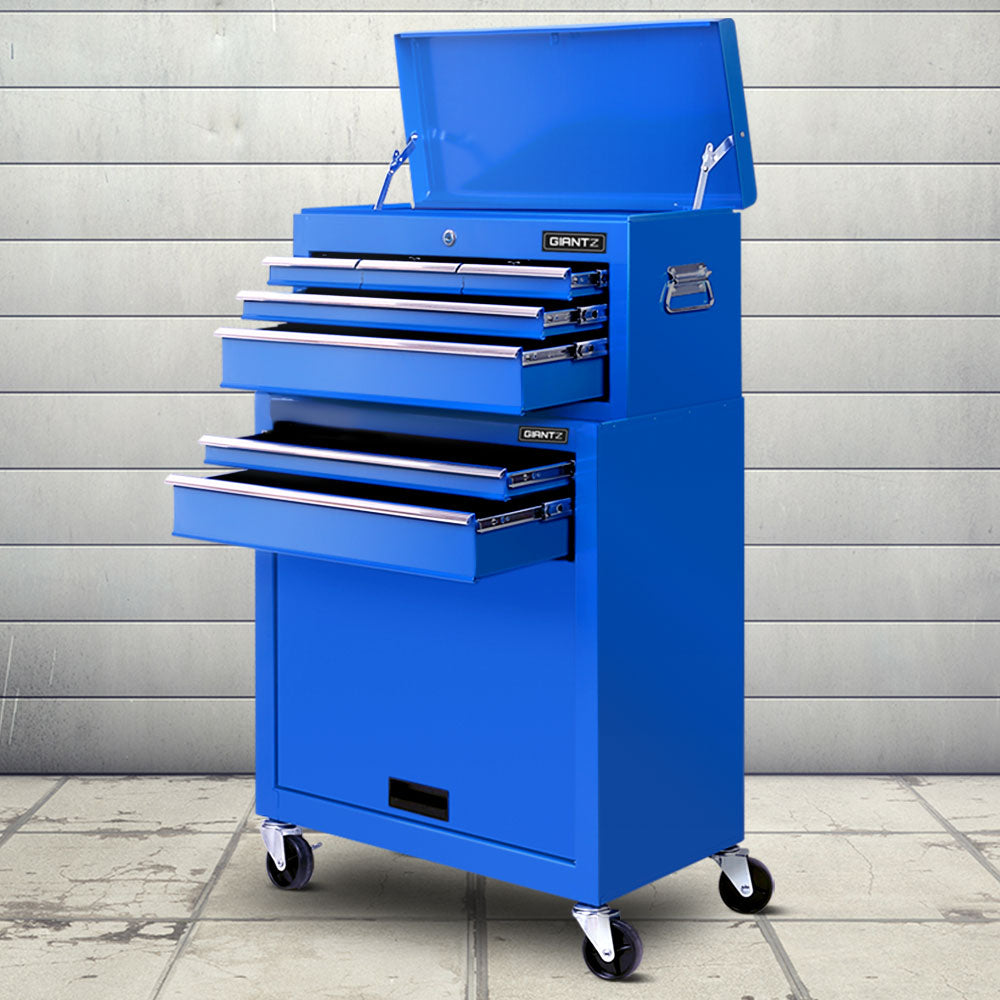 Giantz 7-Drawer Tool Box Cabinet Trolley Blue