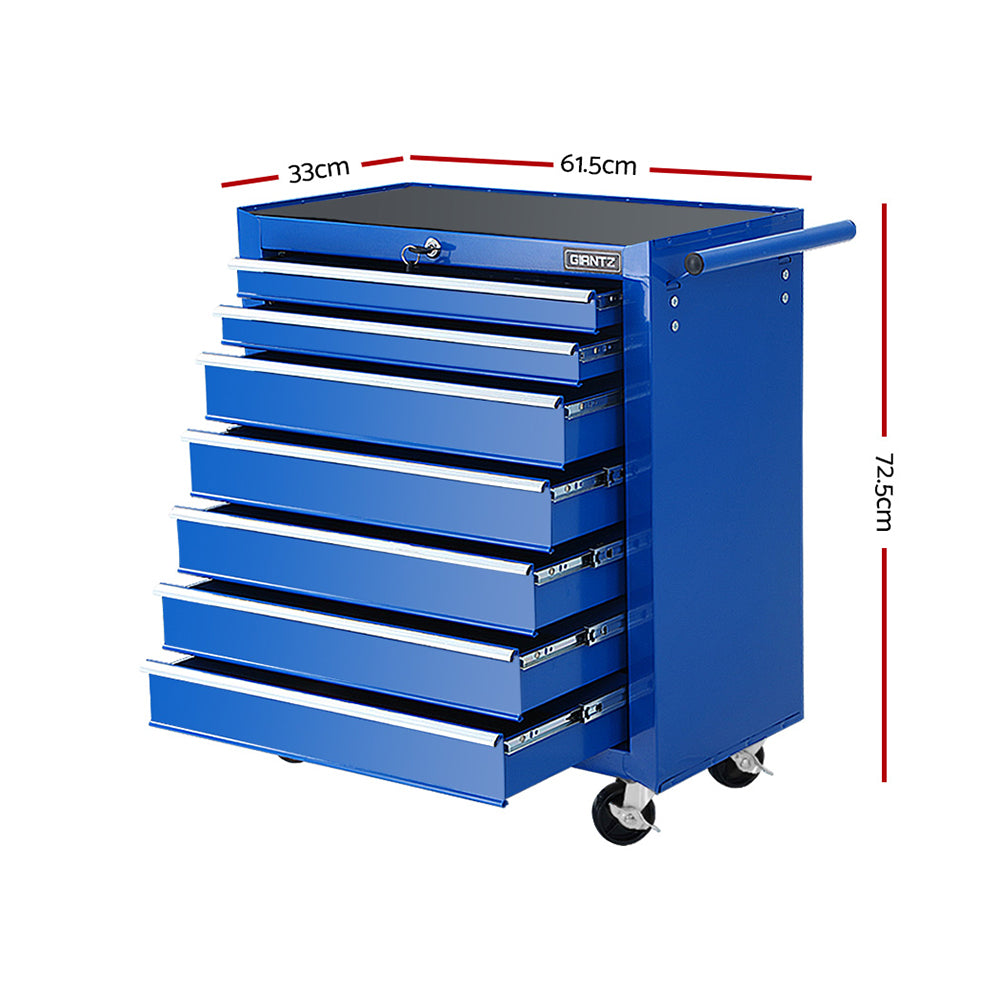 Giantz 7-Drawer Tool Trolley Cabinet Blue