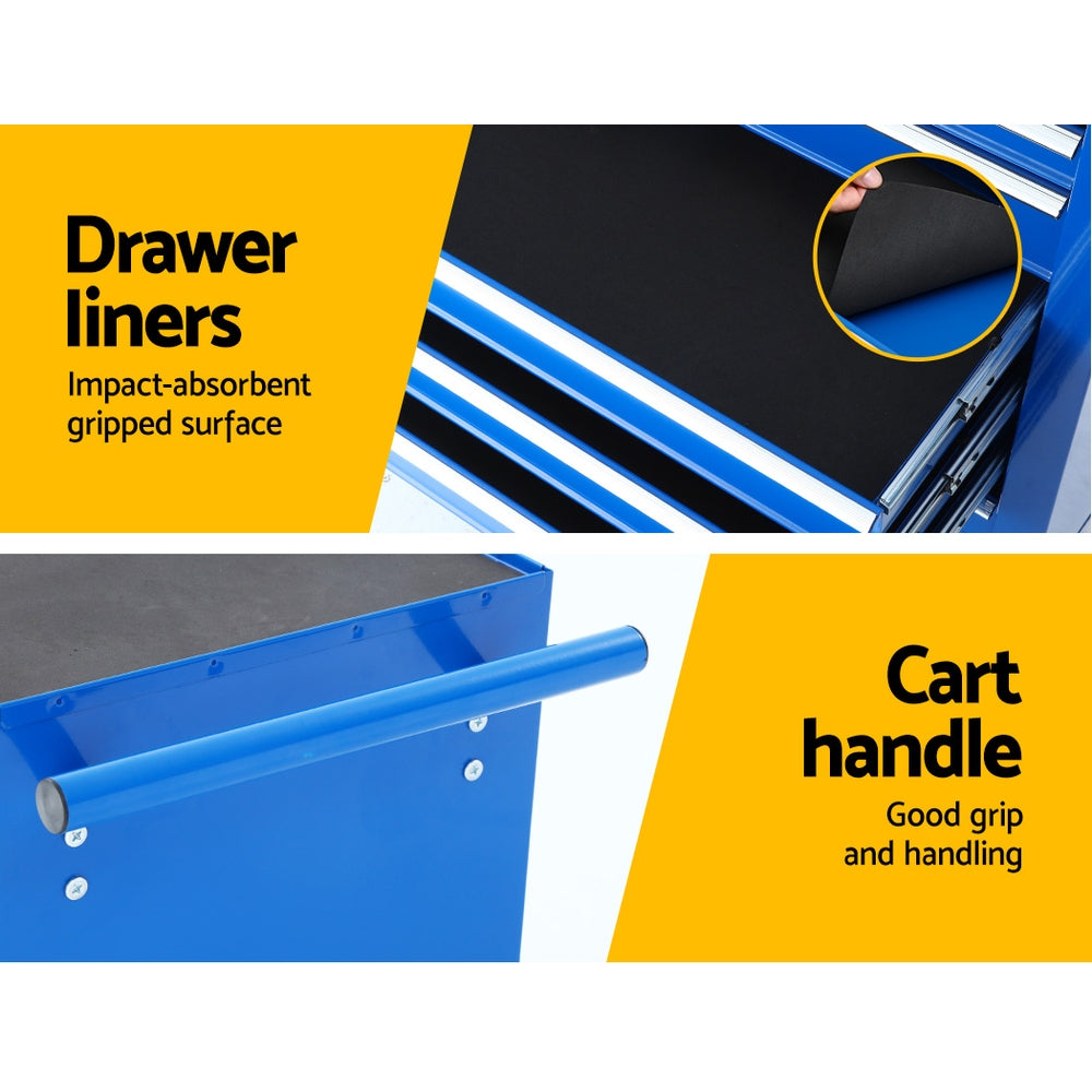 Giantz 7-Drawer Tool Trolley Cabinet Blue
