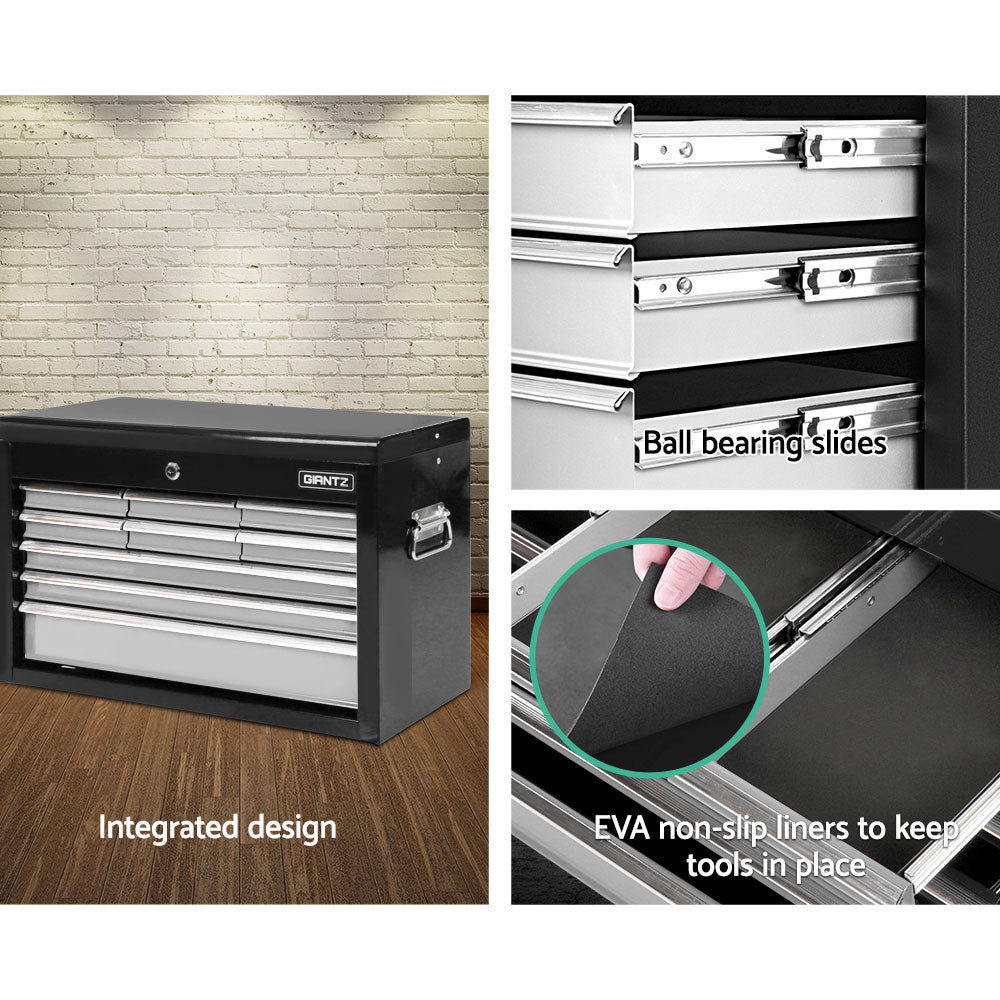 Giantz 9 Drawer Tool Box Cabinet Chest Grey