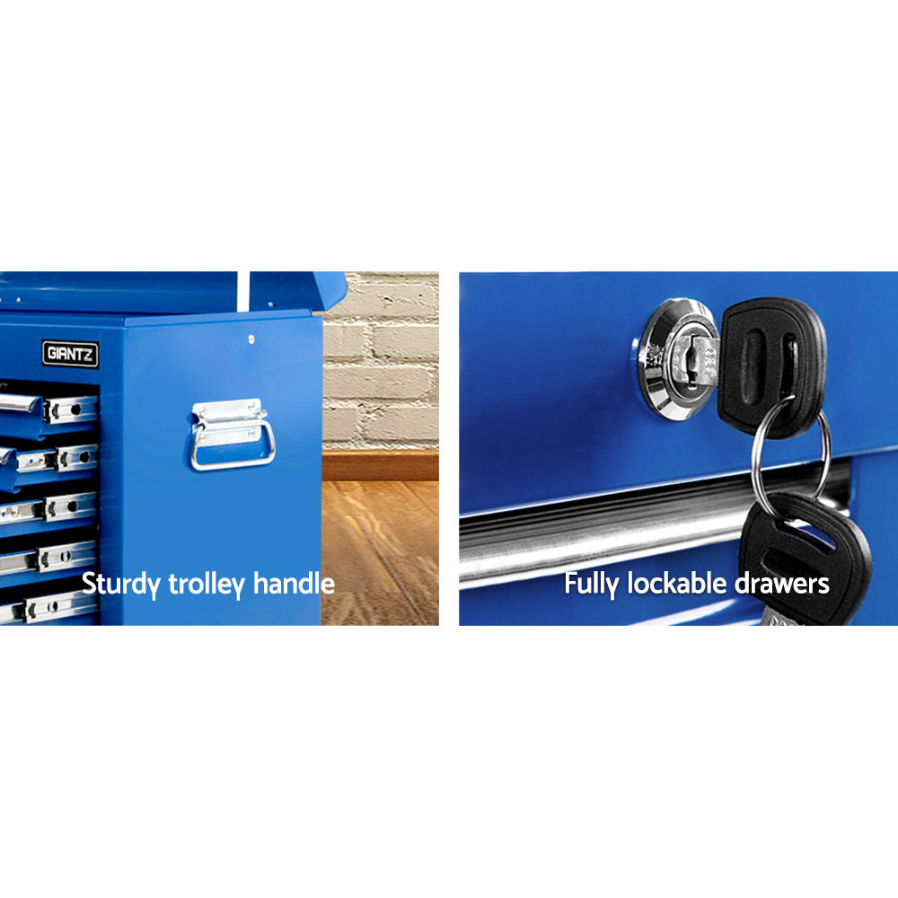 Giantz 9-Drawer Tool Box Cabinet Chest Blue