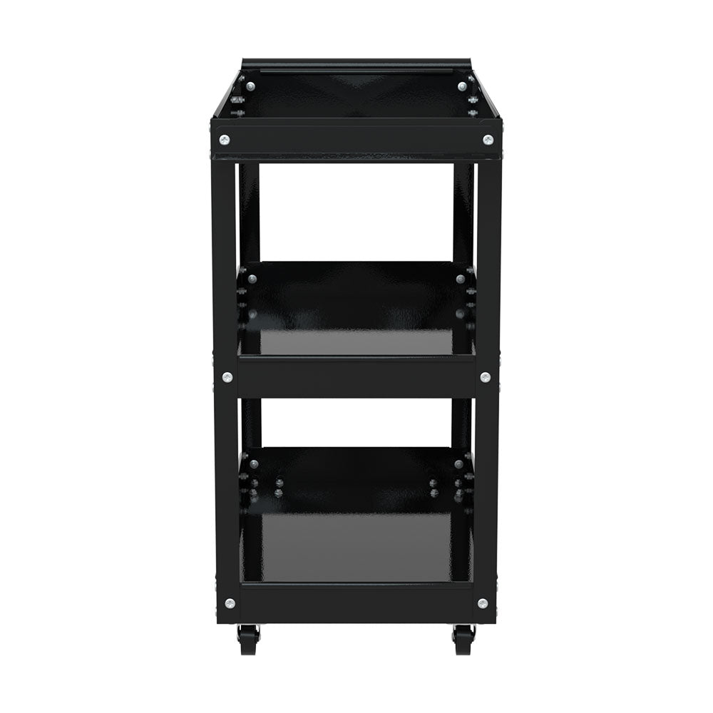 Giantz 3-Tier Tool Cart Trolley Black Workshop Garage Organiser